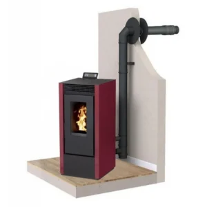 KIT: Fogão a pellets estanque + Kit de ventosa – INTERSTOVES Marina 14 kW